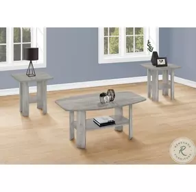 7870P Industrial Grey 3 Piece Occasional Table Set
