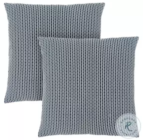 9241 Dark Blue Abstract Dot 18" Pillow Set Of 2