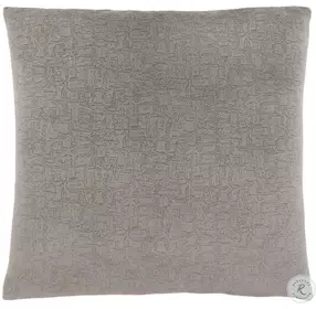 Grey Mosaic Velvet Pillow