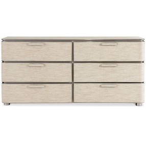 Corinne Beige 6 Drawer Dresser