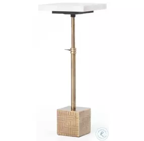 Sirius Antique Brass Adjustable Accent Table