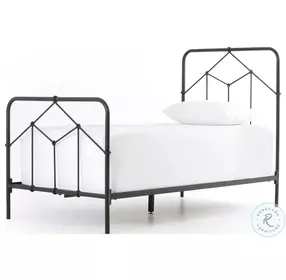 Casey Sandblasted Vintage Black Twin Metal Bed