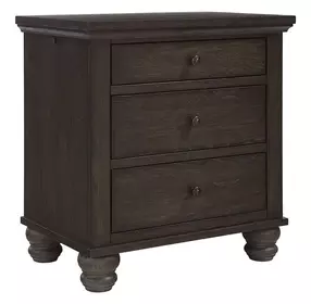 Cambridge Cracked Pepper Liv360 3 Drawer Nightstand with LED