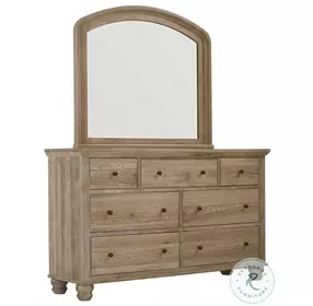 Cambridge Modern Khaki Double Dresser with Mirror