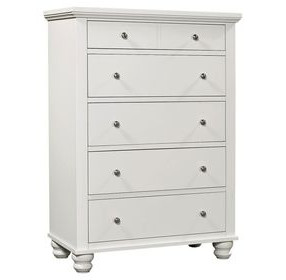 Cambridge White 5 Drawer Chest