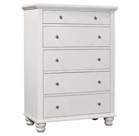 Cambridge White 5 Drawer Chest