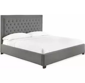 Isadora Gray Upholstered Queen Platform Bed