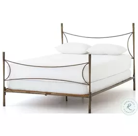 Westwood Antique Brass King Metal Poster Bed