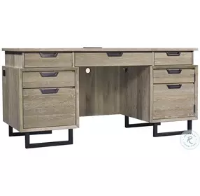 Harper Point Bleached Khaki 66" Credenza Desk