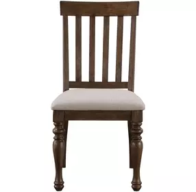 Joanna Brown Slat Back Side Chair Set of 2