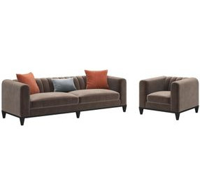 Artisan Upholstery Mink Hans Living Room Set
