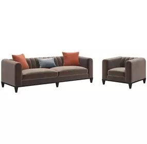 Artisan Upholstery Mink Hans Living Room Set