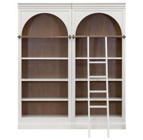 Albany White Arched 2-Piece Bookcase Wall