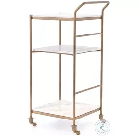 Felix Antique Brass Bar Cart