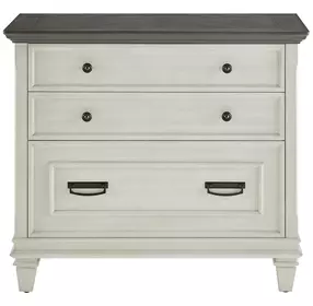 Hartford Antique White And Gray Lateral File Cabinet