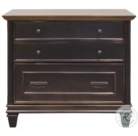 Hartford Distressed Black File Cabinet