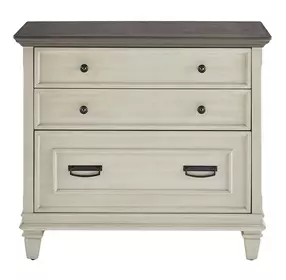 Hartford Antique White And Gray Lateral File Cabinet