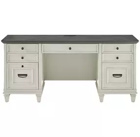Hartford Antique White And Gray Credenza