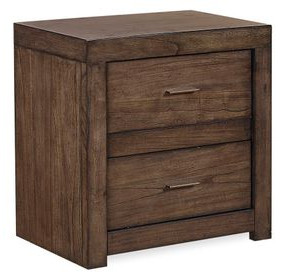 Modern Loft Brownstone 2 Drawer Nightstand