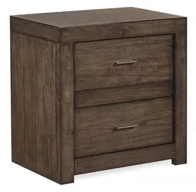 Modern Loft Brownstone 2 Drawer Nightstand