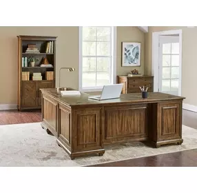 Porter Brown L Shaped Home Office Set