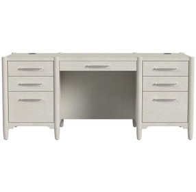 Towne White Double Pedestal Executive Desk