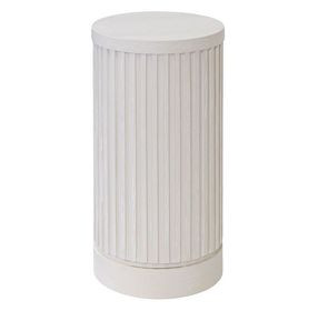 Tulane White 24" Round Side Table