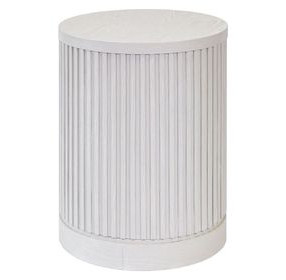 Tulane White Round Chairside Table