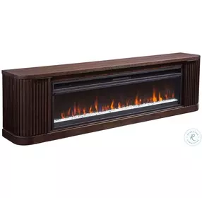 Tulane Dark Chocolate 84" TV Stand With Fireplace