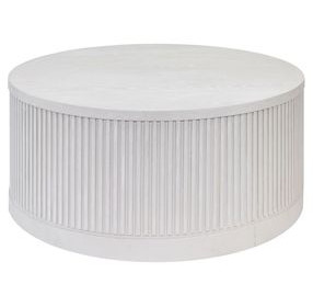 Tulane White 42" Round Coffee Table