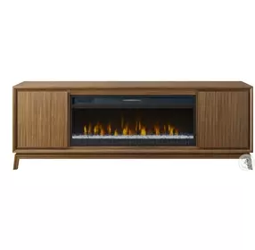 Williamsburg Brown 80" TV Stand with Fireplace