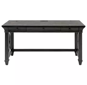 Willow Lane Ebony Black 60" Writing Desk with USB Charging