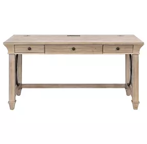 Willow Lane Natural Oak 60" Writing Desk with USB Charging