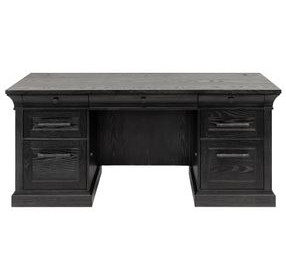 Willow Lane Ebony Black 68" Executive Desk