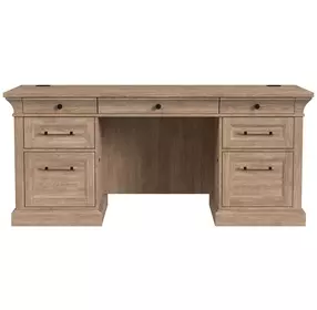 Willow Lane Natural Oak 68" Executive Desk
