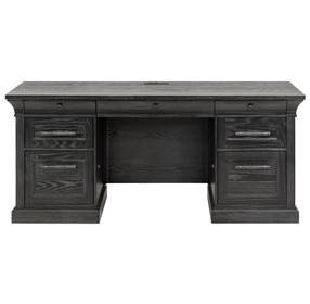 Willow Lane Ebony Black 68" Credenza with USB Charging