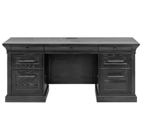 Willow Lane Ebony Black 68" Credenza with USB Charging