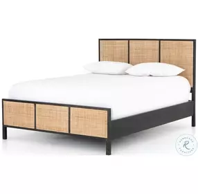 Sydney Black Wash King Panel Bed