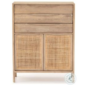 Sydney Natural Mango Tall 3 Drawer Dresser