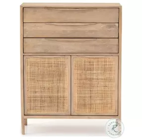 Sydney Natural Mango Tall 3 Drawer Dresser