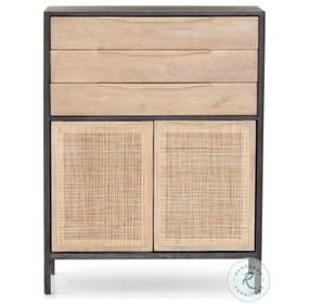 Sydney Black Wash Mango Tall 3 Drawer Dresser