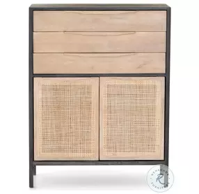 Sydney Black Wash Mango Tall 3 Drawer Dresser