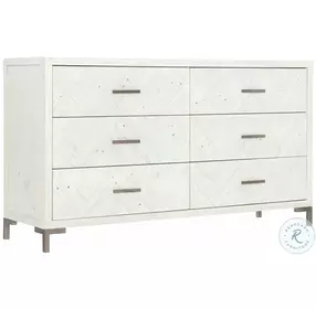 Highland Park Brushed White And Glazed Silver Macauley Dresser