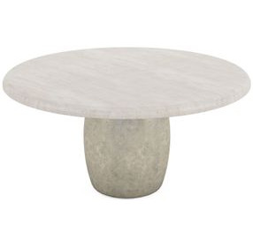 Ashlar Beige 60" Round Dining Table