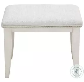 Luciana Semi Transparent Creamy White Vanity Stool