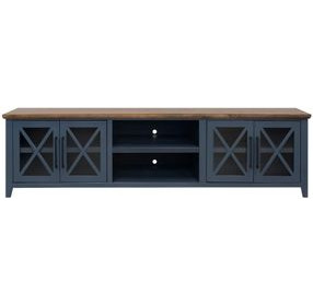 Ithaca Blue and Bourbon 96" TV Stand