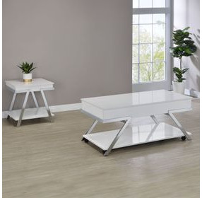 Zena White Lift Top Occasional Table Set