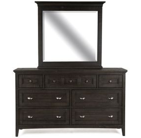 Westley Falls Graphite 7 Drawer Dresser with Rectangular Mirror