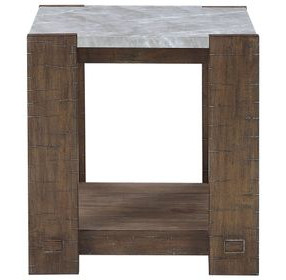 Libby Brown Rectangular Sintered Stone End Table