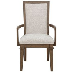 Mariana Vintage Mocha Upholstered Arm Chair Set of 2